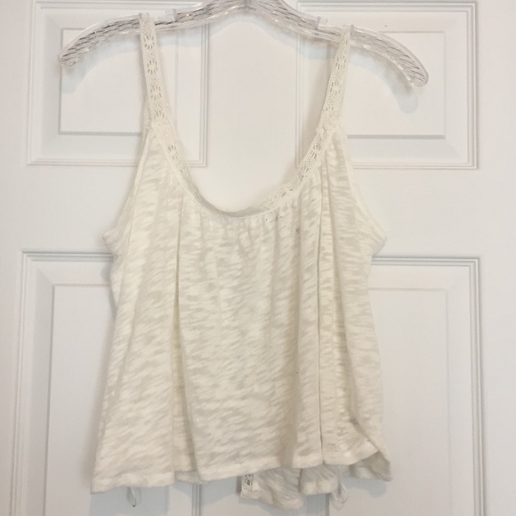Aeropostale Tops - Bethany Mota for Aeropostale sheer white crop top